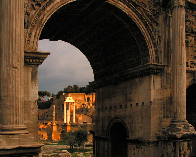 Septimius Severius Arch, 203 AD, the Forum, Rome, Italy