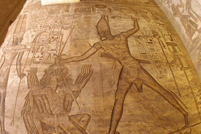 Ramses II smiting his enemies, Abu Simbel