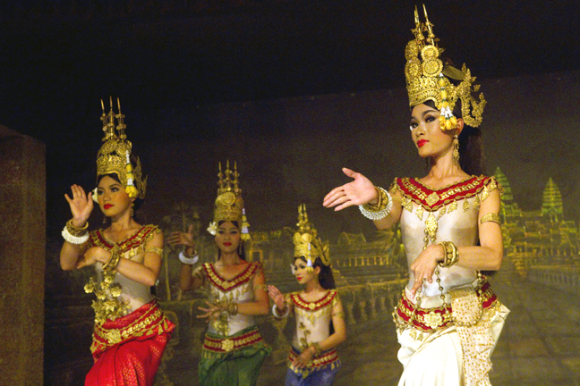 Apsara Dancers recreate the elegance of the ancient Khmer court, Angkor Wat, Cambodia