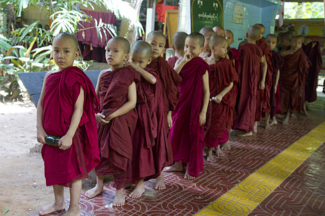 Young Buddhist Monks, Kalaywa Tawya Monastery, Myanmar